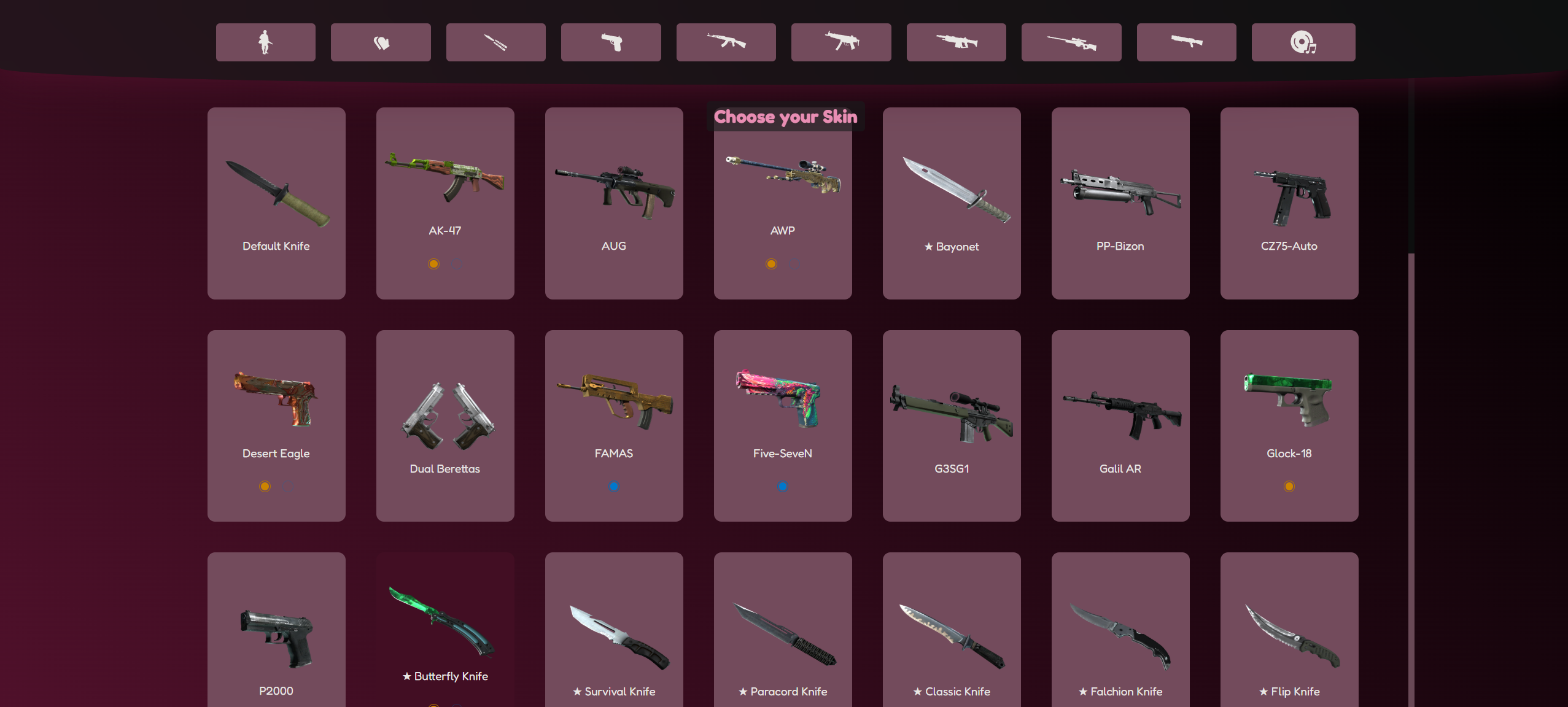 Skinchanger tool preview screenshot